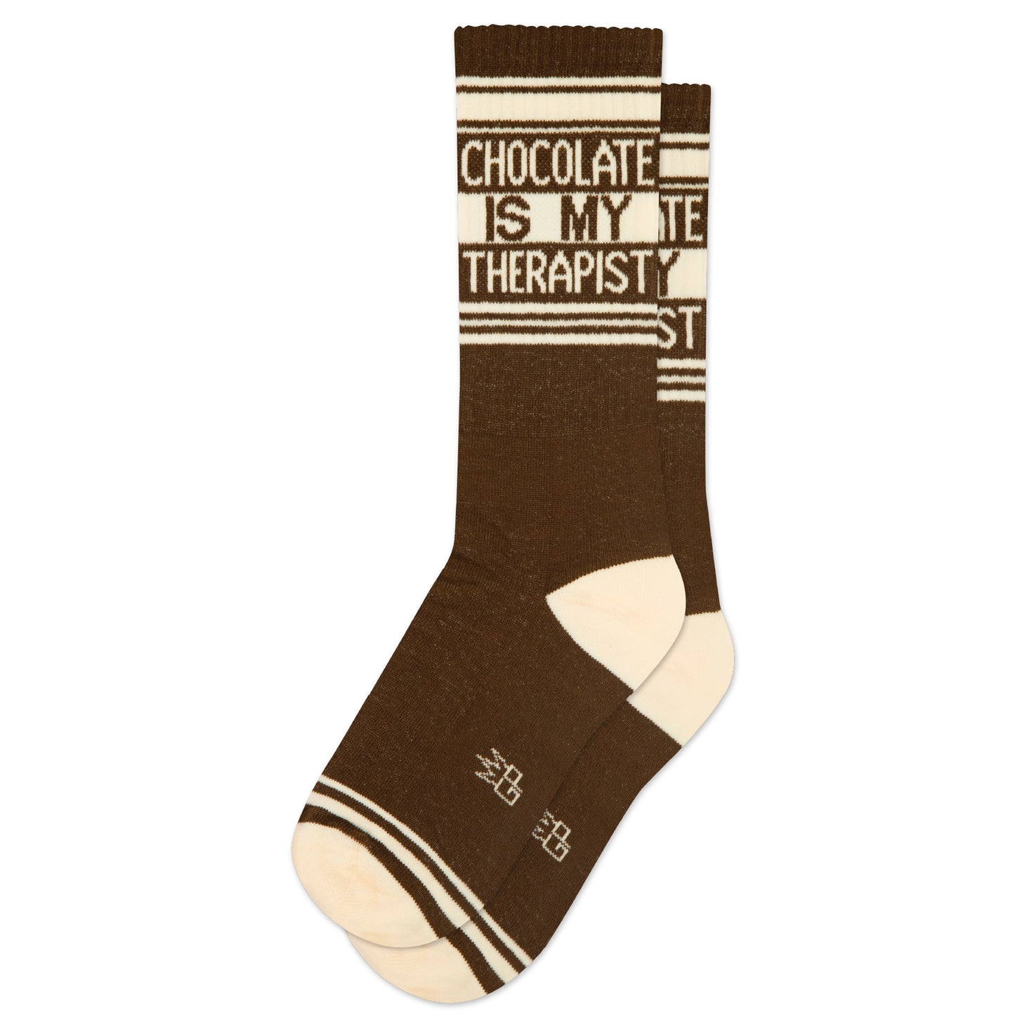 Gumball Poodle -Chocolate Is My Therapist Gym Crew Socks