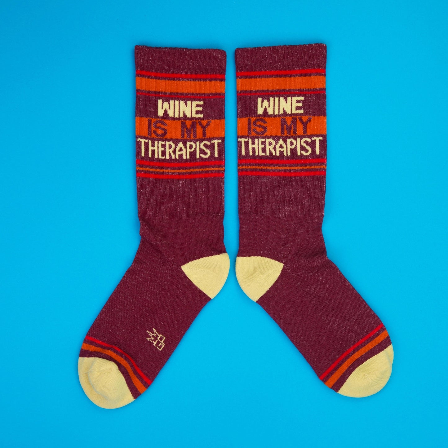 Gumball Poodle - Wine Is My Therapist Gym Crew Socks