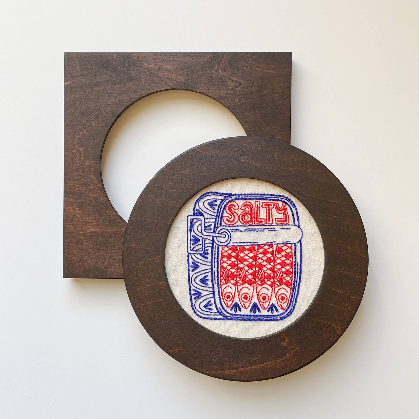 Modern Embroidery Hoop Frame for 6" Hoops: Natural / Circle