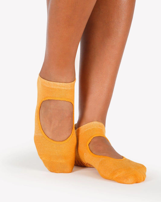 Pointe Studio - Women's Josie Strap Grip Sock Rust
