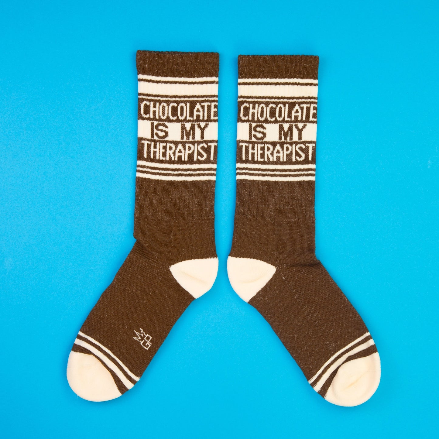Gumball Poodle -Chocolate Is My Therapist Gym Crew Socks