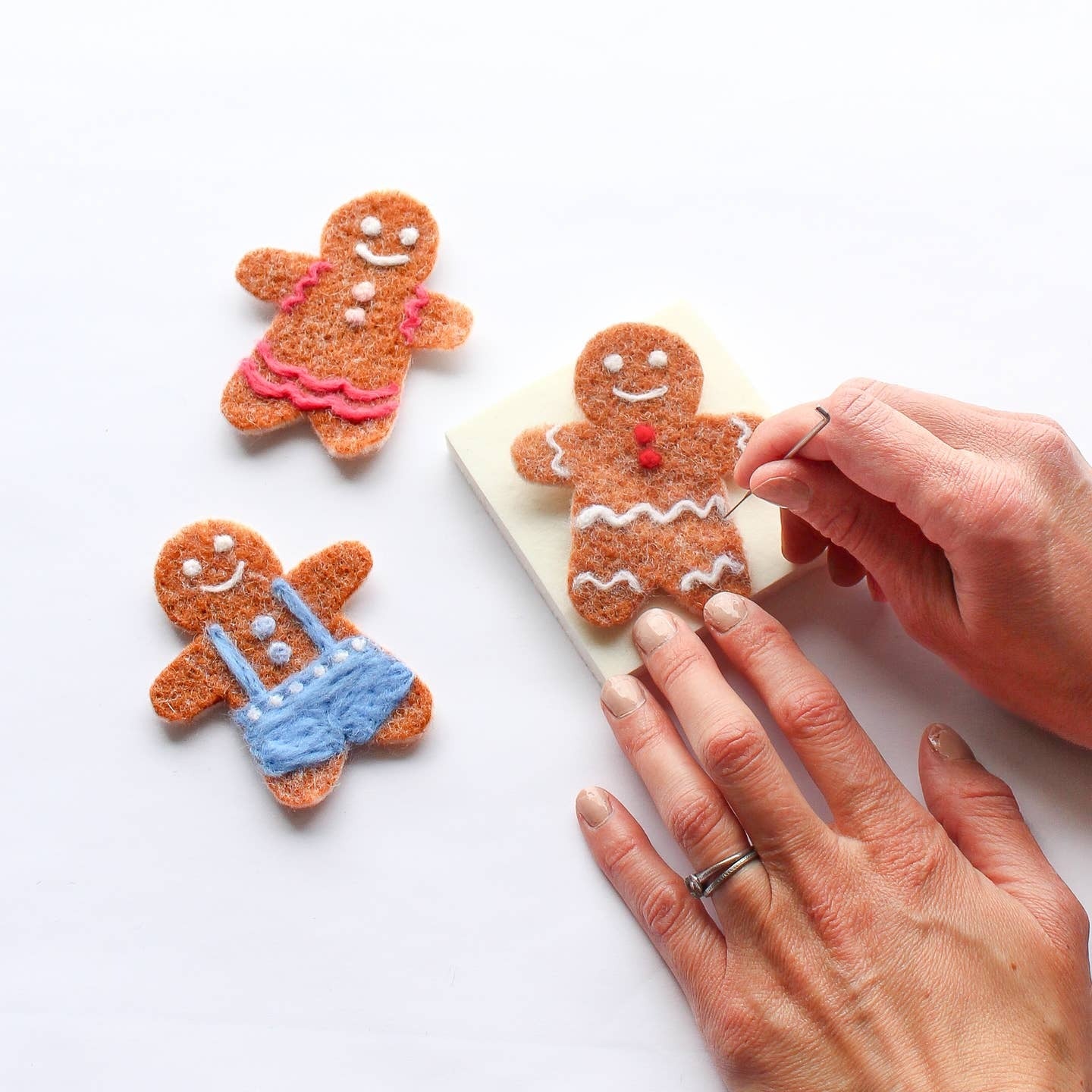 Gingerbread Person Felting Craft Kit