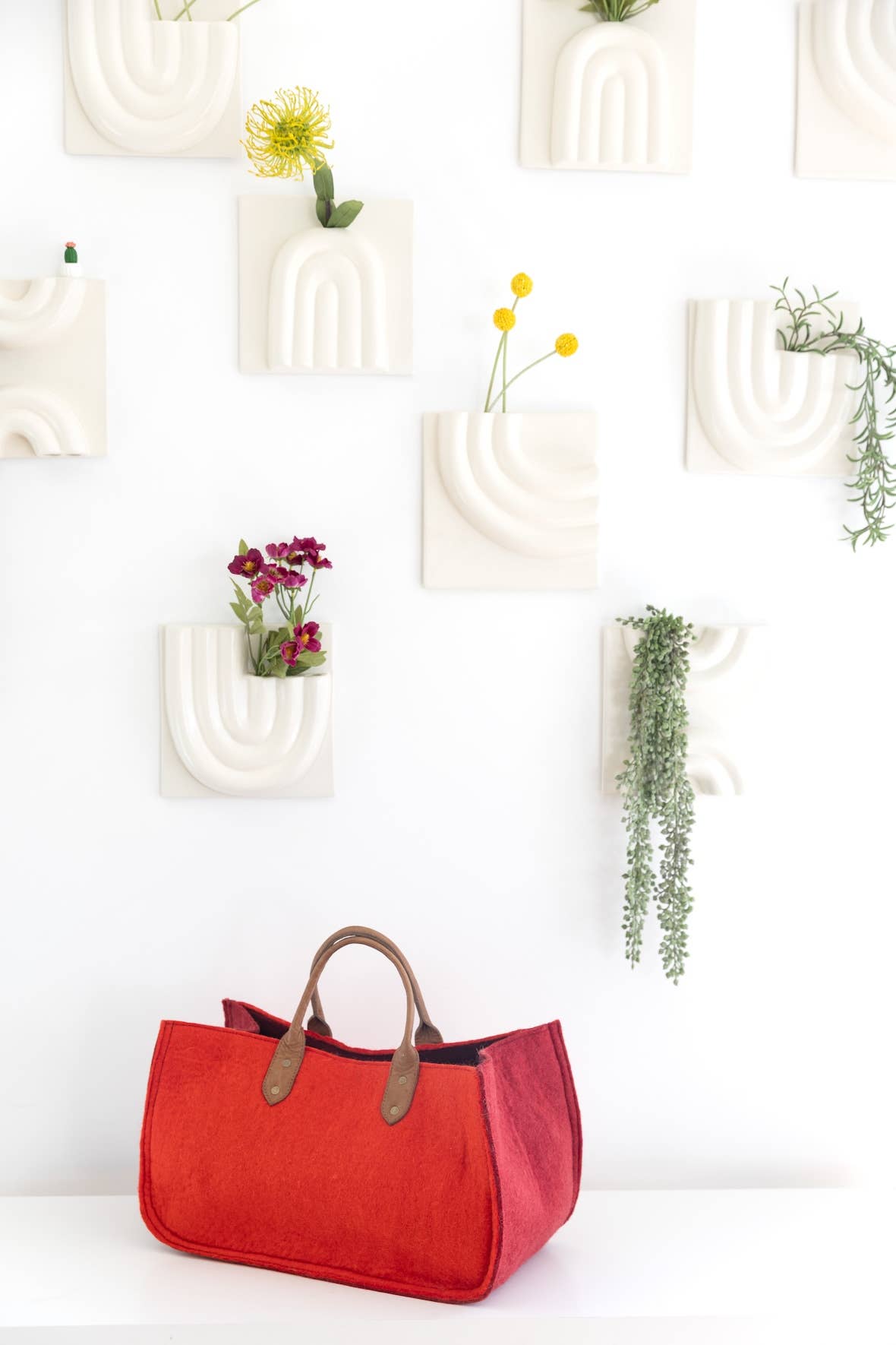 The Grab-&-Go Carry All | Felt Wool Tote Bag | Orchid