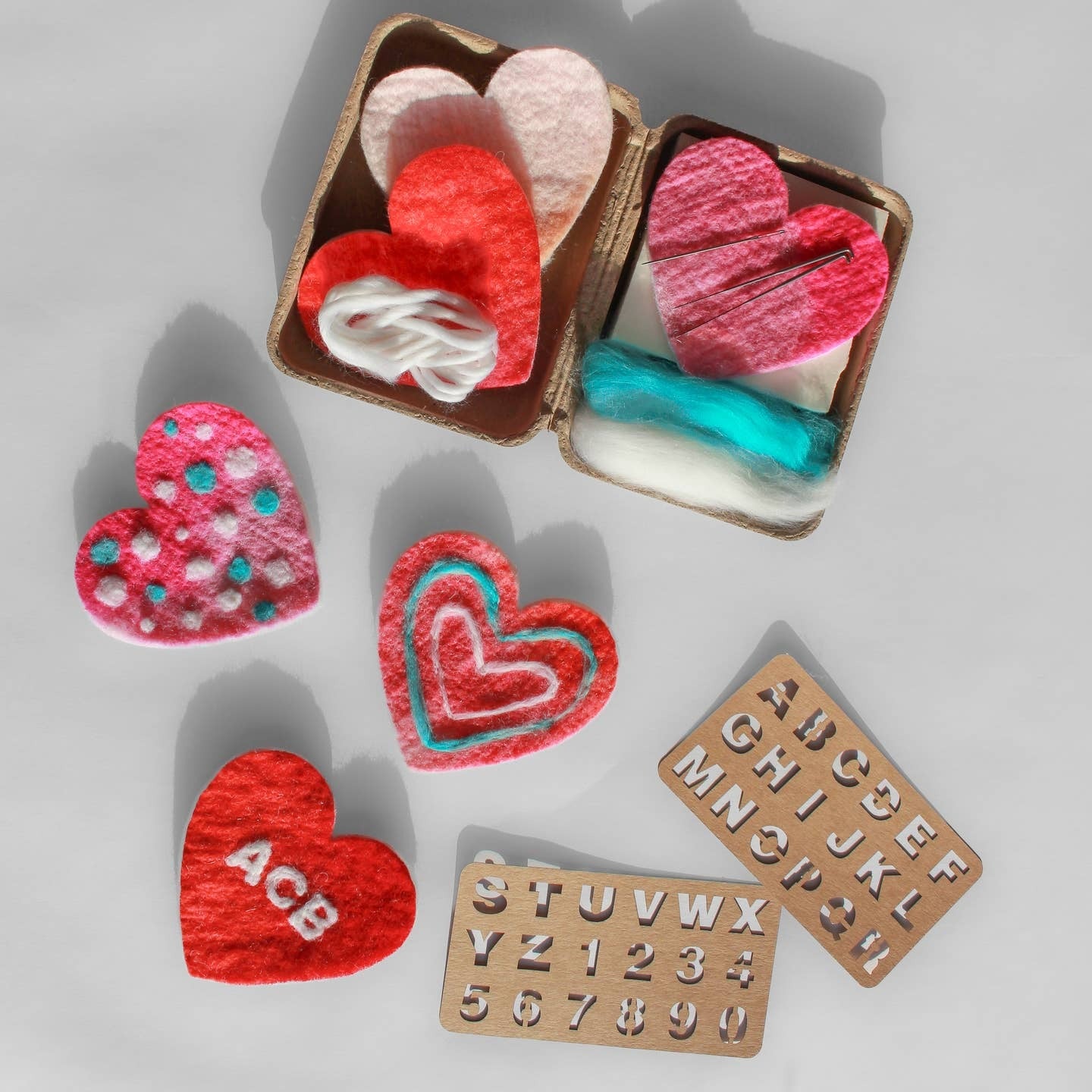 Sheep Creek Studio Mini Hearts Felting Craft Kit