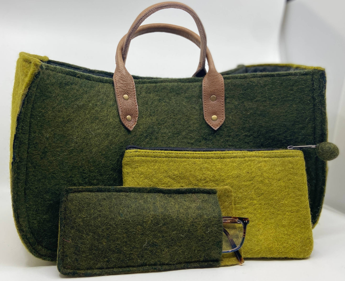 The Grab-&-Go Carry All | Felt Wool Tote Bag | Plum