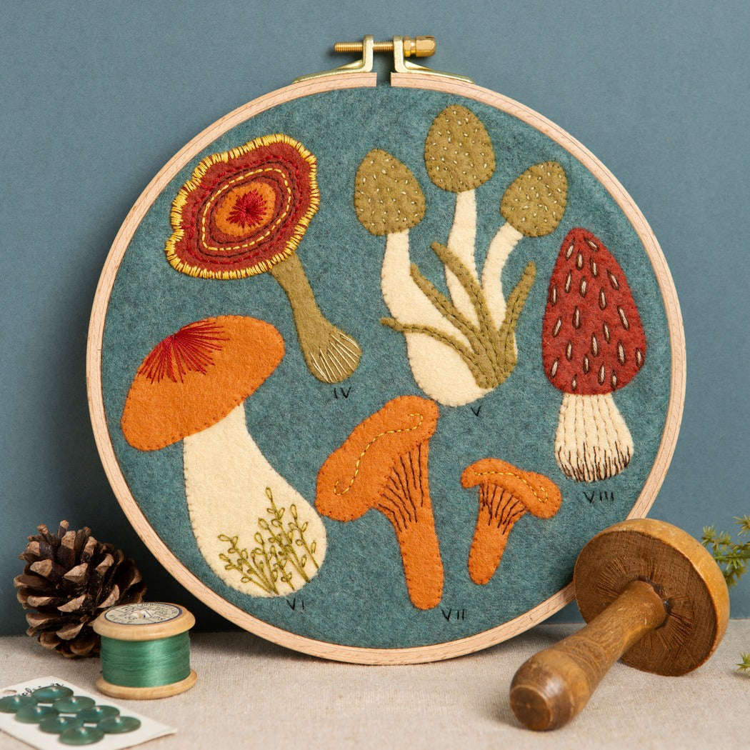 Corinne Lapierre Fungi Appliqué Hoop Craft Kit