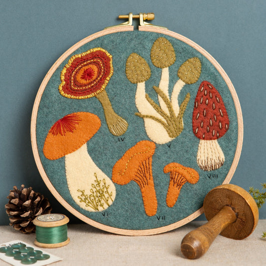 Corinne Lapierre Fungi Appliqué Hoop Craft Kit
