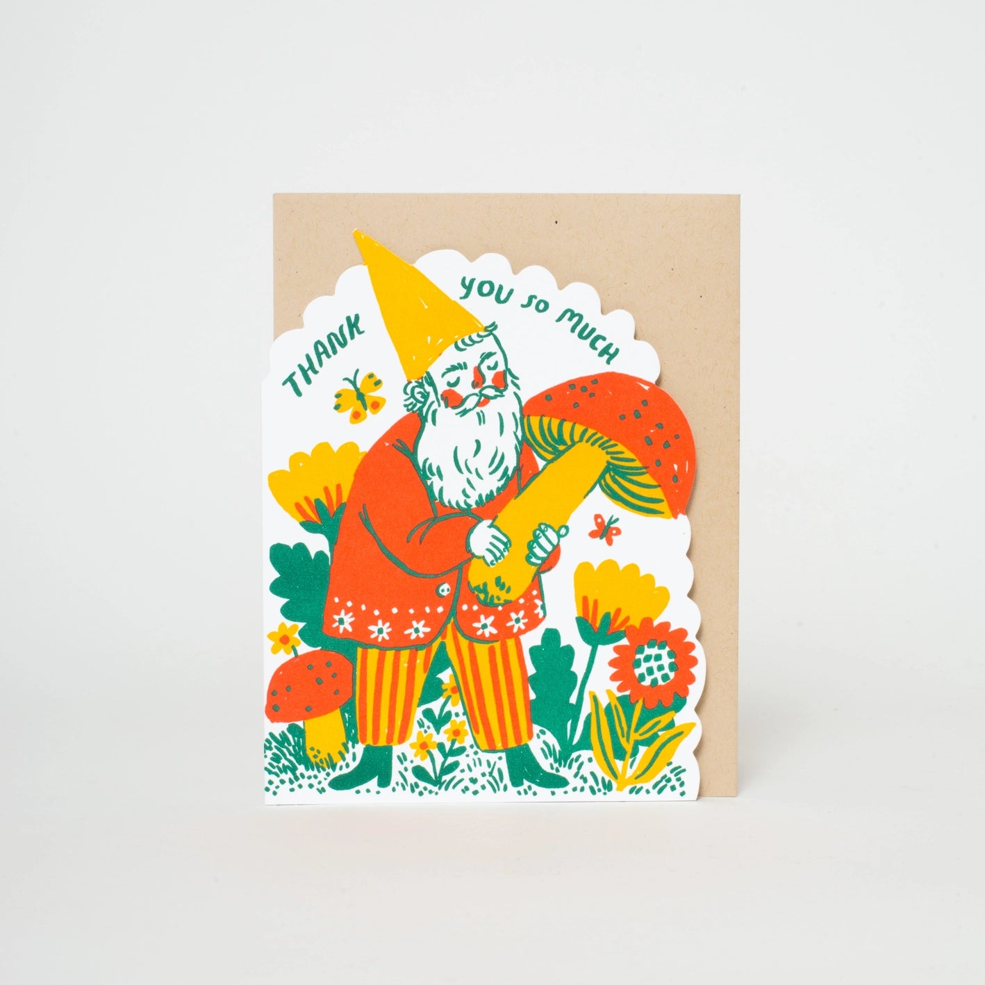 Thank You Gnome Letterpress Card