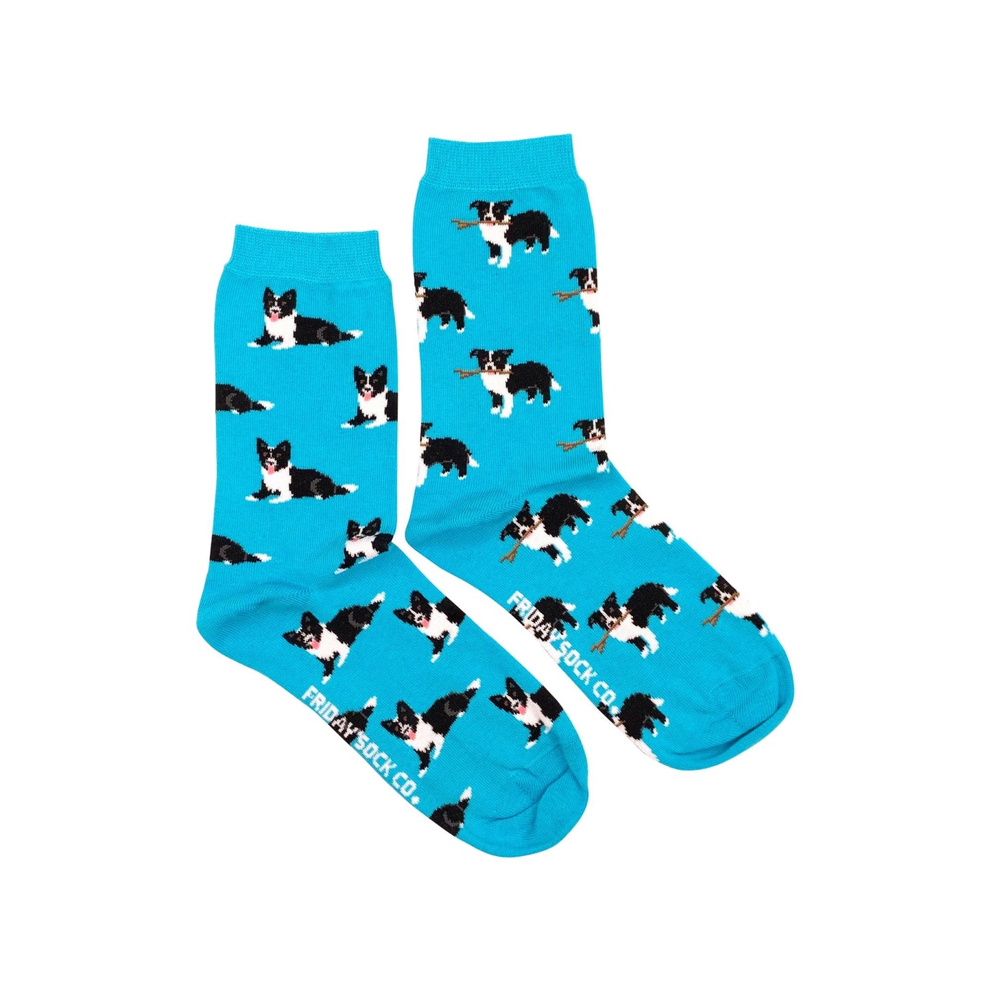 Friday Sock Co. - Dog Socks for Women | Border Collie | Mismatched | Cute Gift Women’s 5 – 10