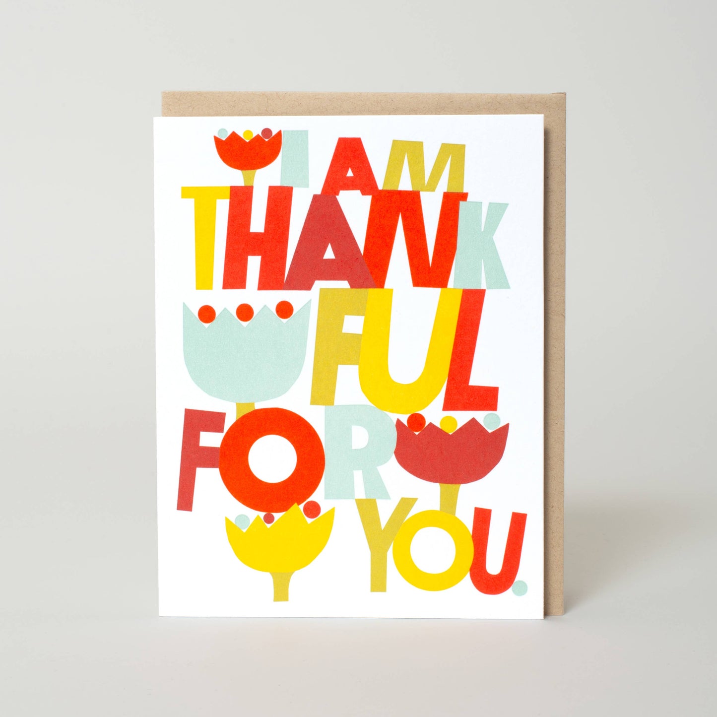 Tulips Thankful For You Card by Lisa Congdon: Paper Tab