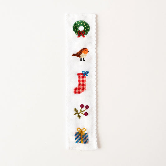 Cotton Clara Beginner Christmas Cross Stitch Bookmark Kit