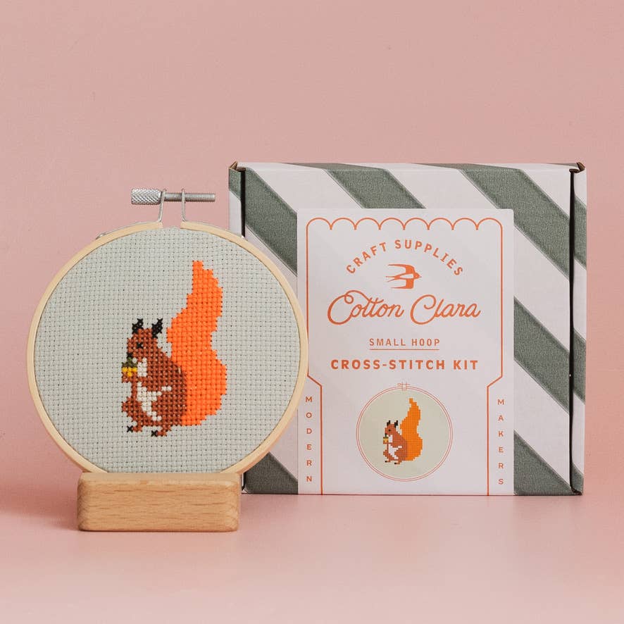 Cotton Clara Squirrel Cross Stitch Kit
