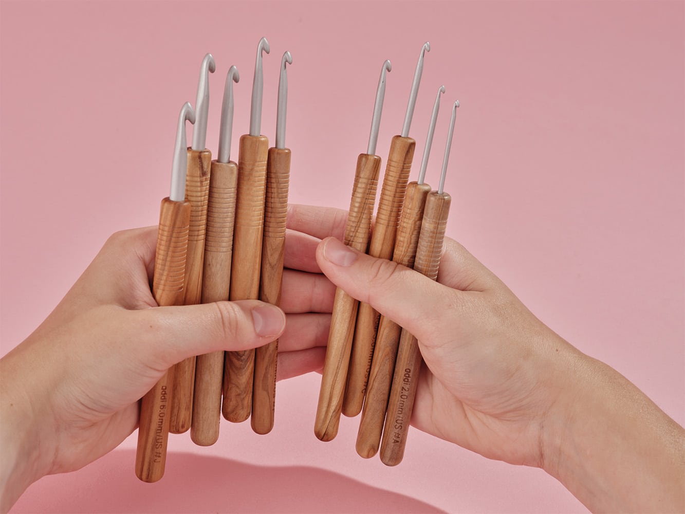 AddiWrap Olive Wood Crochet Hook Set