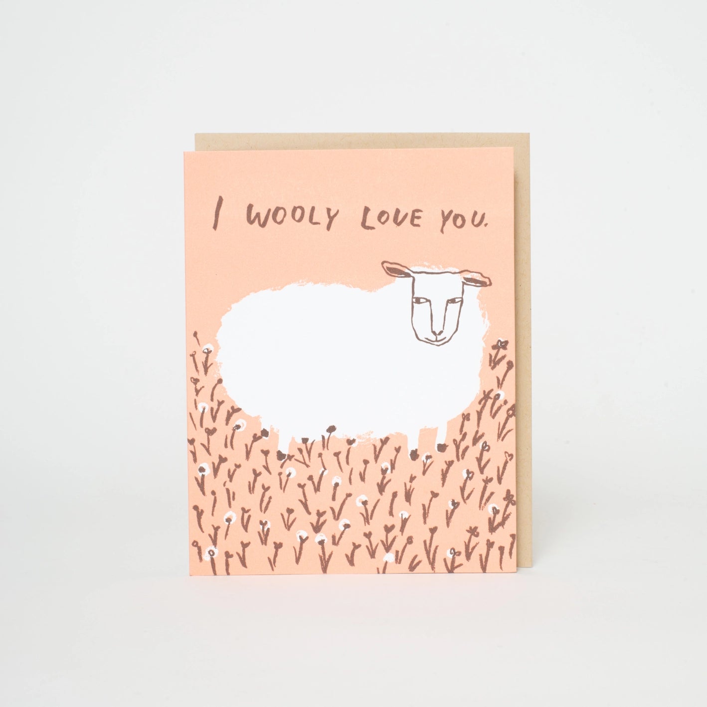 Wooly Love You Sheep Letterpress Card