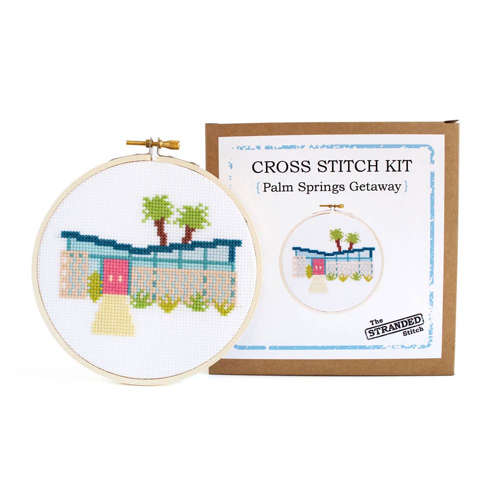 Stranded Stitch Palm Springs Getaway DIY Cross Stitch Kit