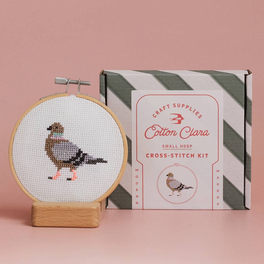 Cotton Clara Pigeon Cross Stitch Kit