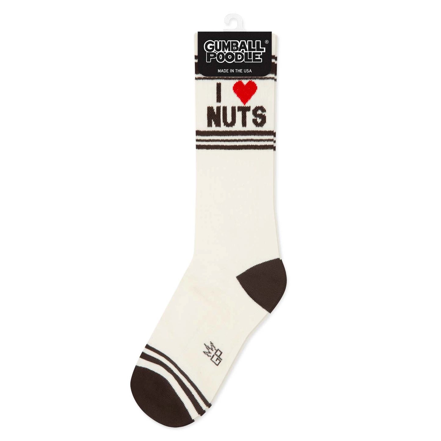 Gumball Poodle - I ❤️ Nuts Gym Crew Socks