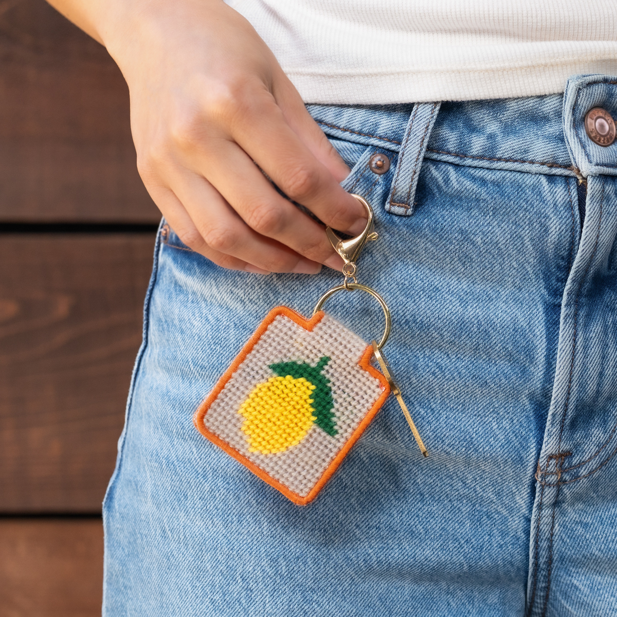 Needlepoint Keychain