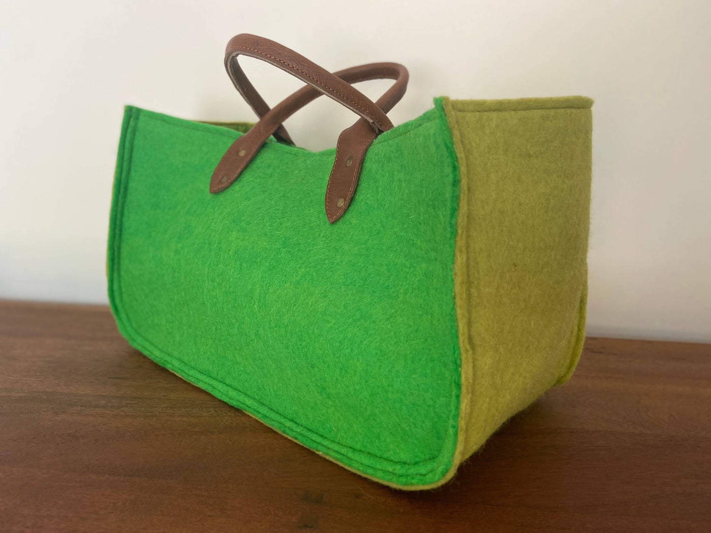 The Grab-&-Go Carry All | Felt Wool Tote Bag | Parrot