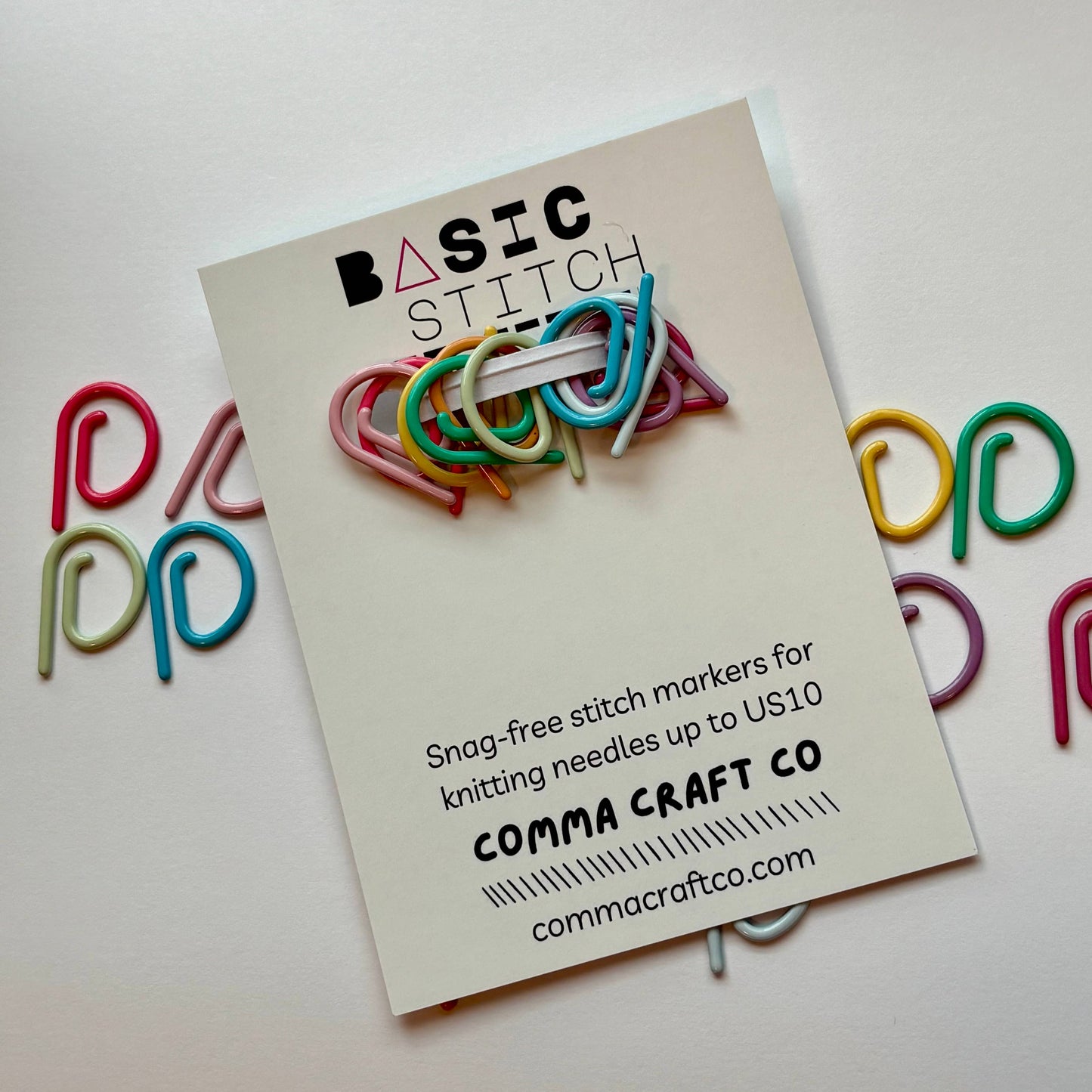 Comma Craft Basic Stitch Markers P Markers - Rainbow