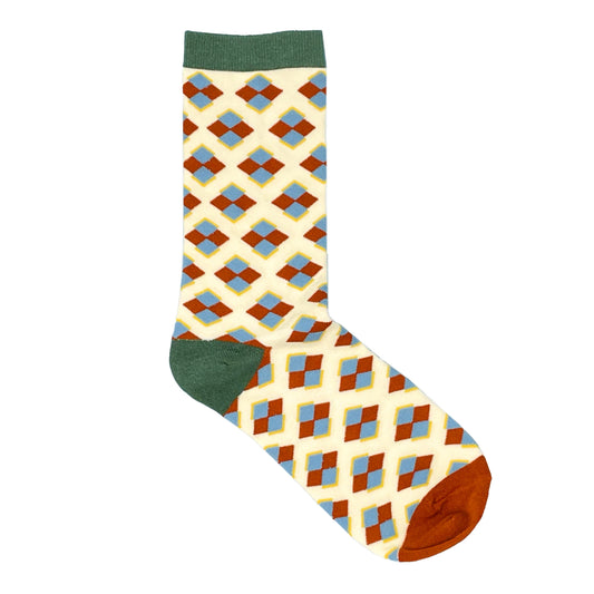 Rainbow Unicorn Birthday Surprise - Johanna Whimsical Pattern Crew Socks – Blue  Red Lattace