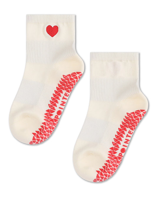 Pointe Studio - Women's Heart Ankle Grip Sock