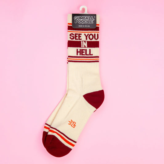 Gumball Poodle - See You in Hell Gym Crew Socks