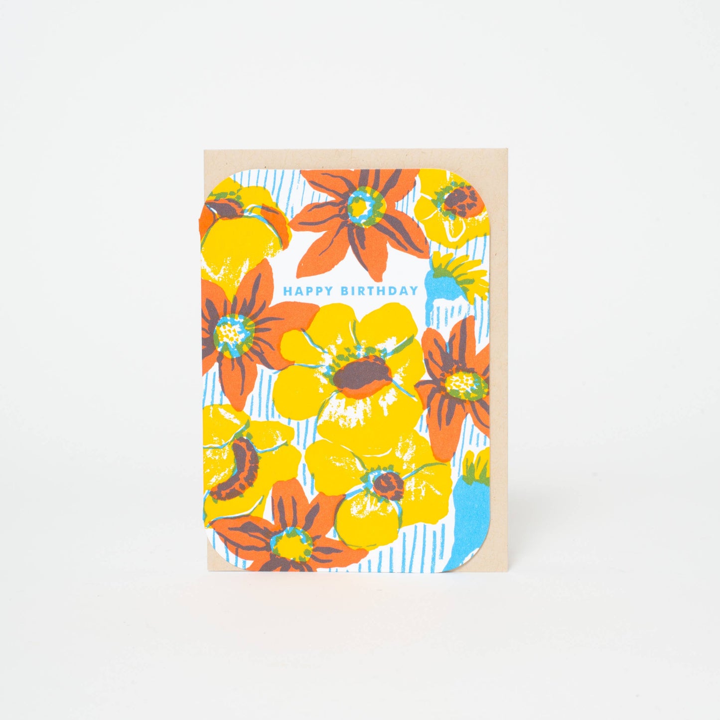 Bold Flower Birthday Letterpress Card