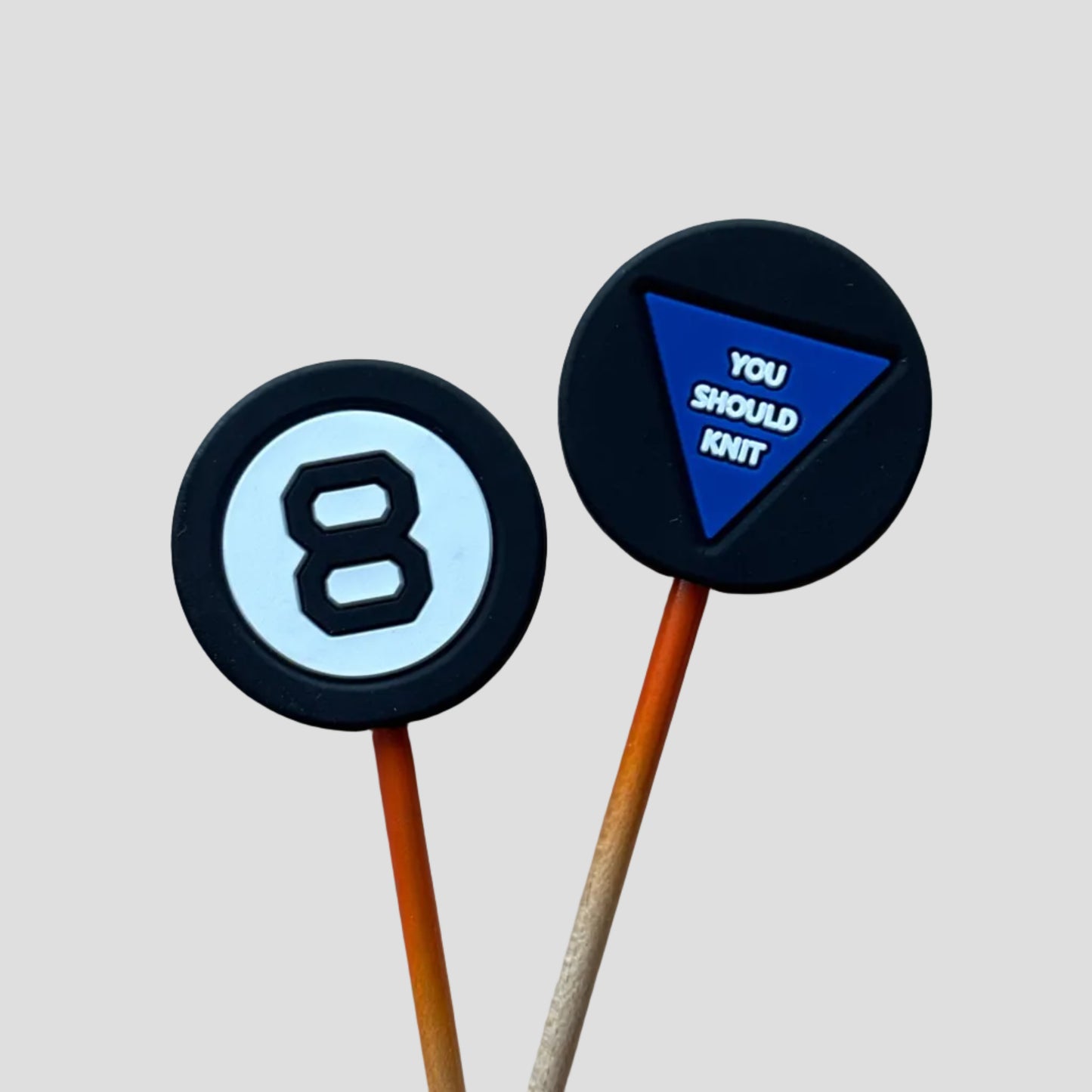 Magic 8 Ball Knitting Needle Point Protectors