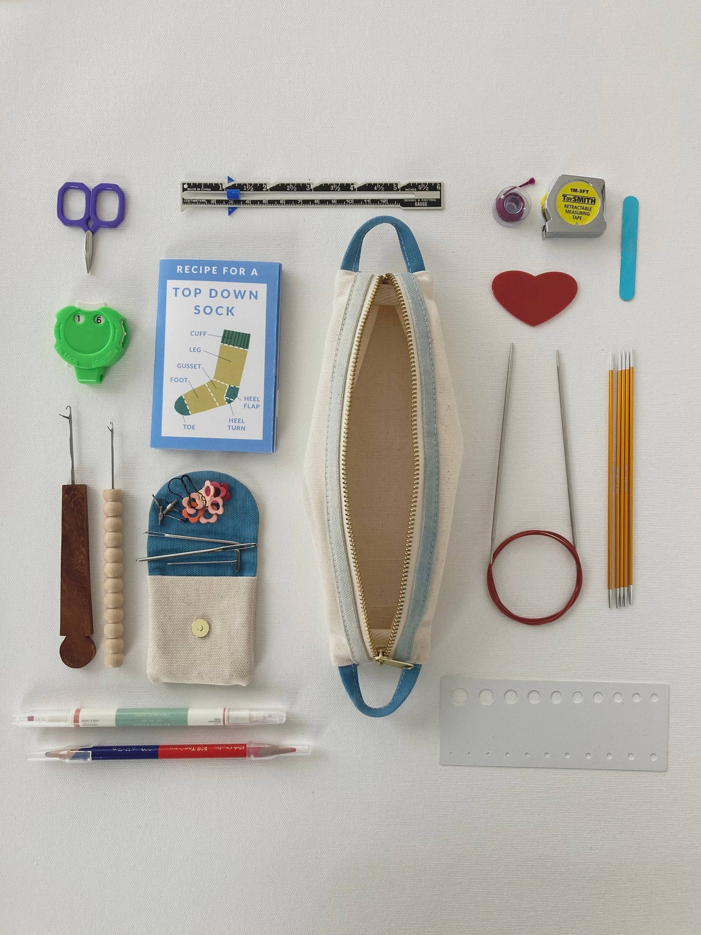Sunday Sewing Line Pouch - Blues
