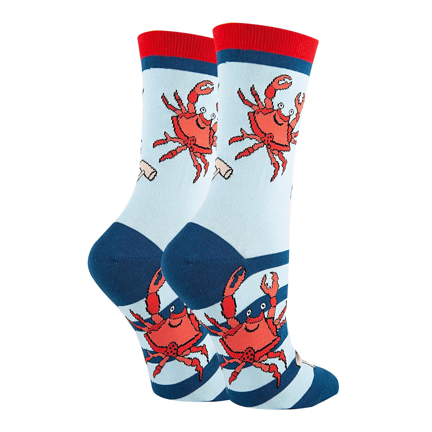 Oooh Yeah Socks - Crab Eating Socks | Women's Funny Crew Socks