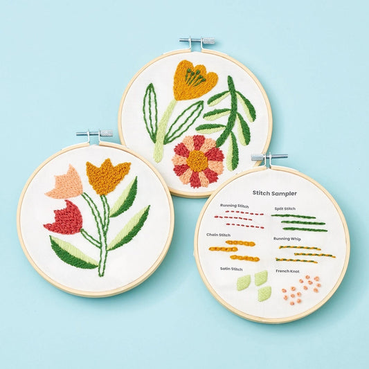 Beginning Embroidery Kit - 3 Projects