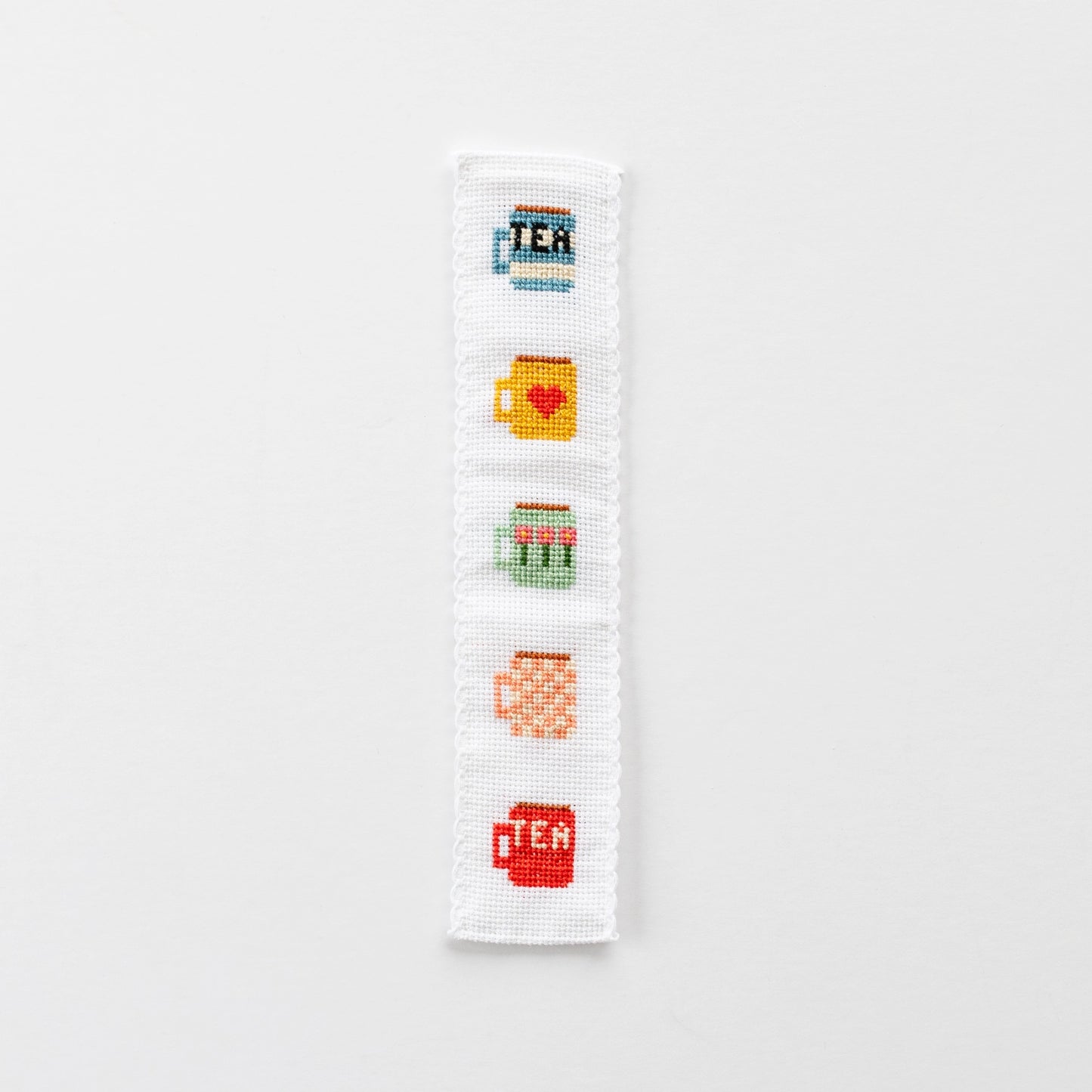 Cotton Clara Beginner Tea & Mugs Cross Stitch Bookmark Kit