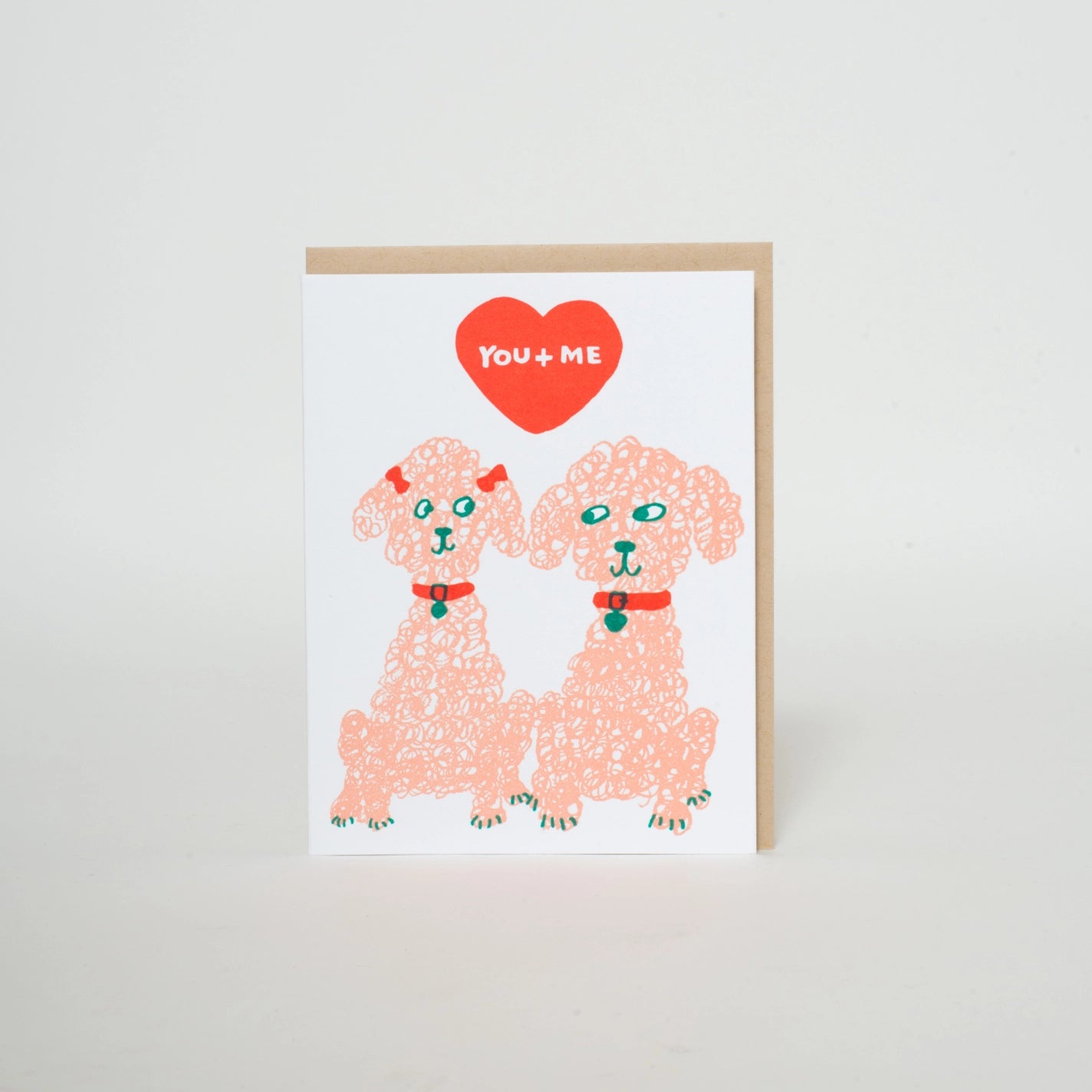 Poodles Love Letterpress Card