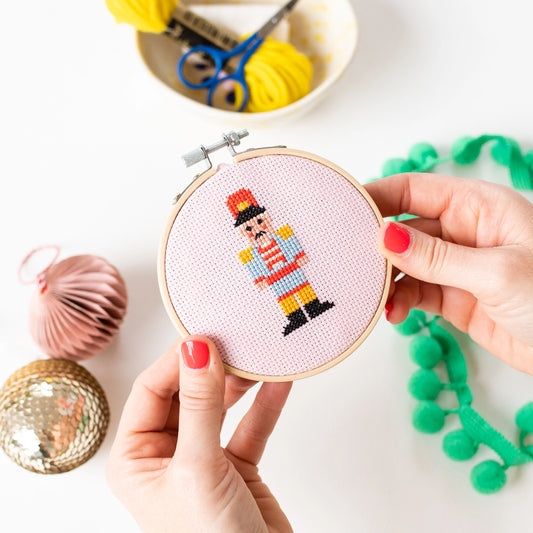 Cotton Clara Beginner Christmas Nutcracker Cross Stitch Kit