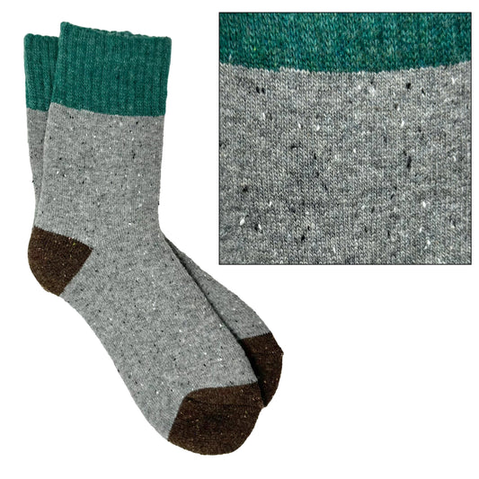 Rainbow Unicorn Birthday Surprise - Camila Cozy Knit Socks - Green/Grey