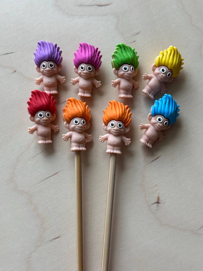 Purple Trolls Knitting Needle Point Protectors