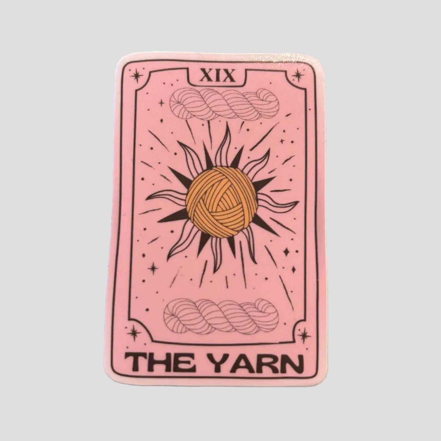 The Yarn Tarot Card Sun Moon - Vinyl Laptop Bumper Sticker