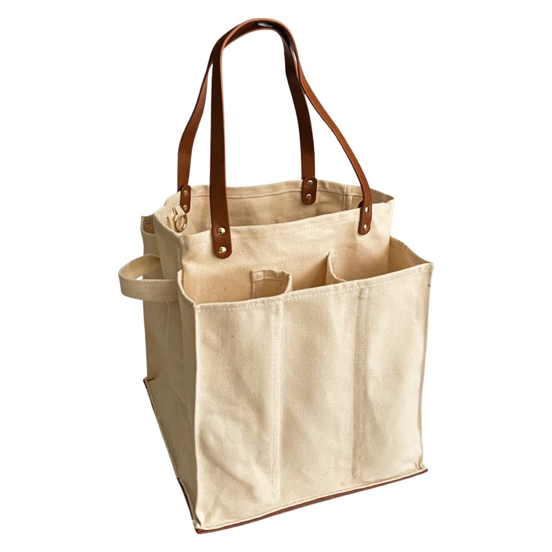 CapaBunga Multi-Pocket Market Tote / Knitting Bag