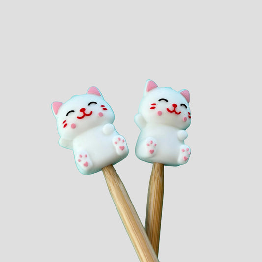 Lucky Cat Knitting Needle Point Protectors