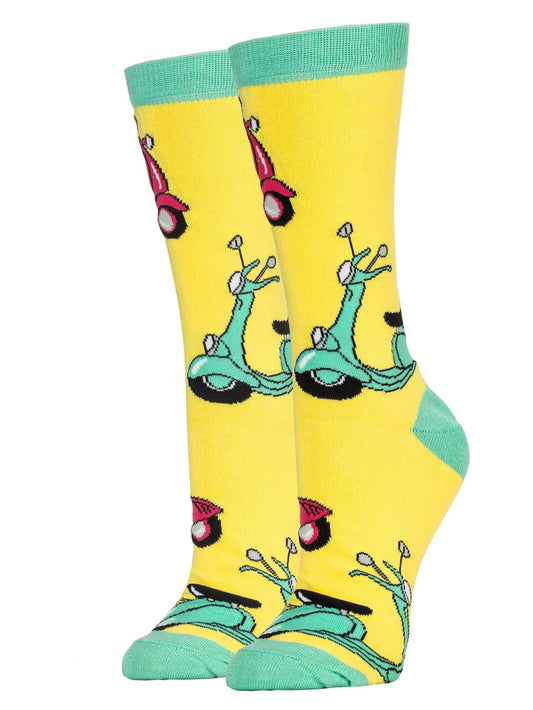 Oooh Yeah Socks - The Ride | Women's Cotton Crew Funny Socks