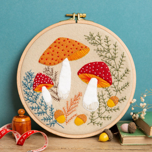 Corinne Lapierre Toadstool Appliqué Hoop Craft Kit