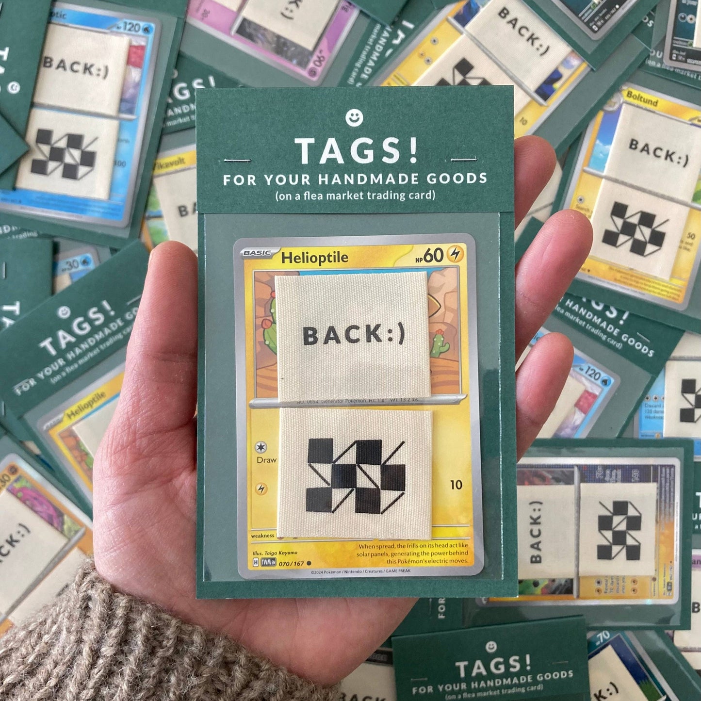 Sunday Sewing Tags - Back/Checkerboard