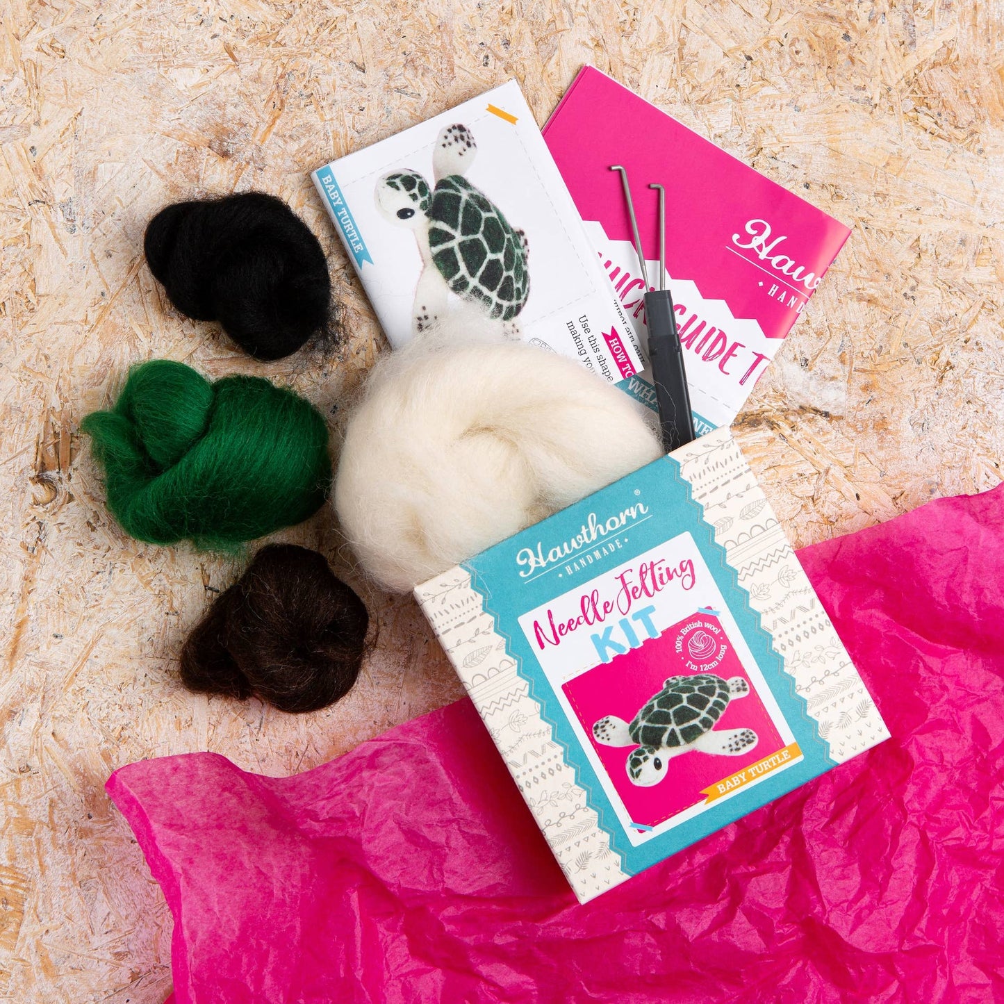 Baby Sea Turtle - Mini Needle Felting Craft Kit