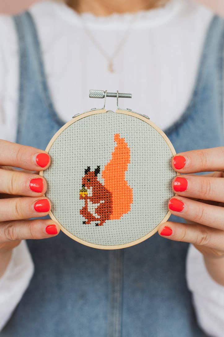 Cotton Clara Squirrel Cross Stitch Kit