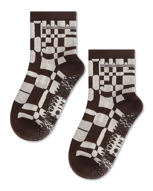 Pointe Studio - Women's Retro Geo Ankle Grip Sock