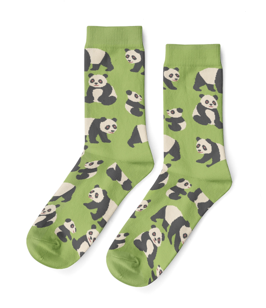 Yellow Owl Workshop - Panda - Small Crew Socks