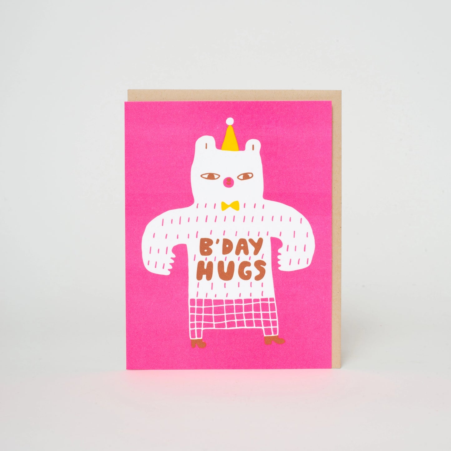 Birthday Bear Hugs Letterpress Card