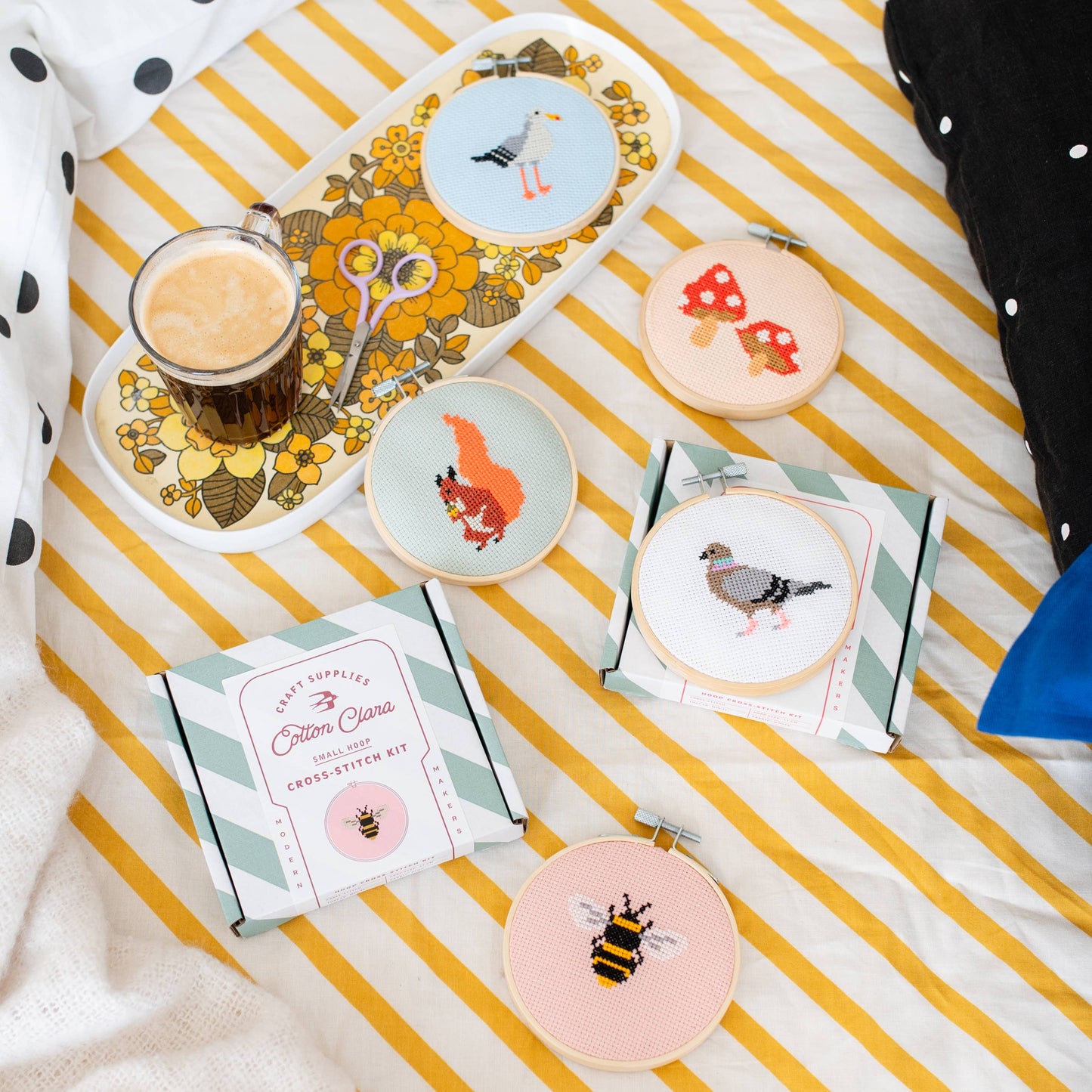 Cotton Clara Bumble Bee Cross Stitch Kit