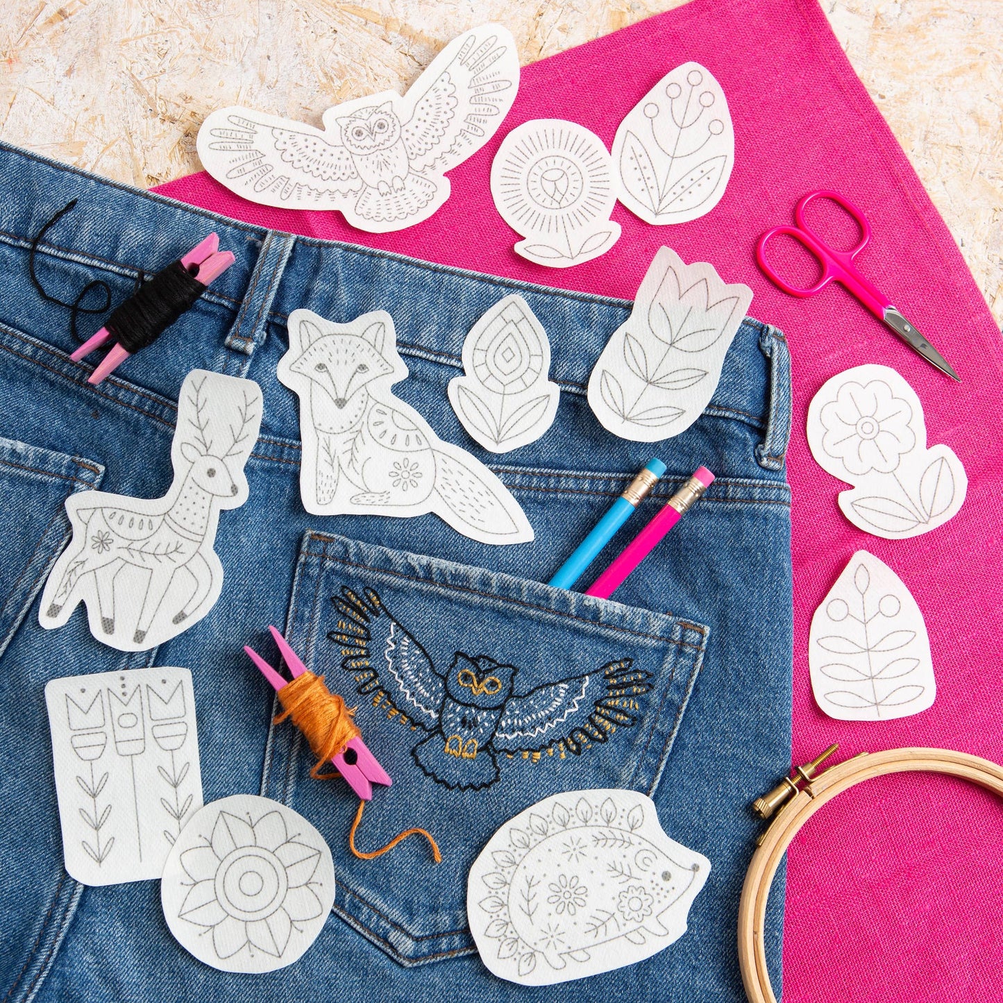 Woodland Folk - Stick & Stitch Embroidery Pack